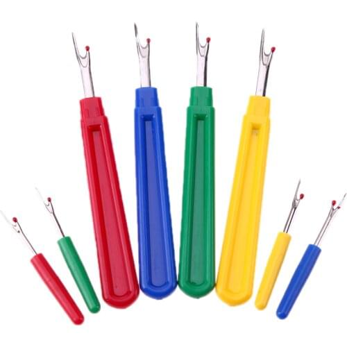 8pcs/set Thread Cutter Seam Ripper Stitch Unpicker Sewing Tool Plastic Handle Craft Tool Sewing Accessories (4 Large 4 Small)