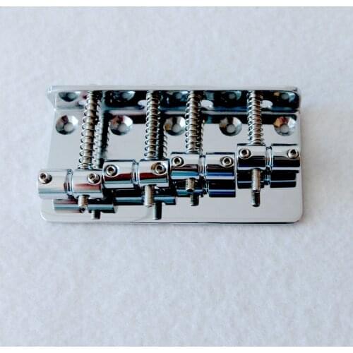 Free Shipping DIY Bass pars 4 string bass bridge chrome color 57mm string spacing bass hardware