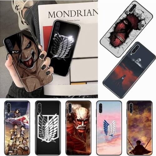 Attack on titan coque fundas flower Phone Case For Samsung galaxy S 9 10 20 A 10 21 30 31 40 50 51 71 s note 20 j 4 2018 plus