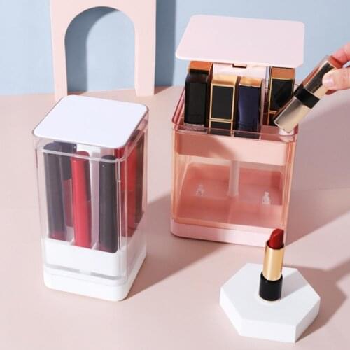 Lipstick Holder Exquisite Transparent 12 Grids Lipstick Storage Rack for Girl