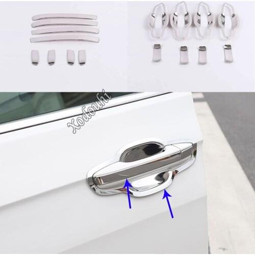 For Volkswagen VW T-cross Tcross 2018 2019 2020 Car Body Styling Trim External Door Handle Holder Bowl Stick Frame Panel Parts
