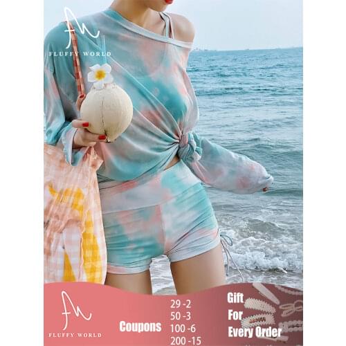 Fluffy World Swimwear With Shorts