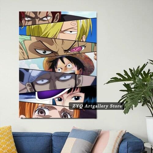 Canvas Anime ONE PIECE Eyes Pictures Home Decoration Paintings Poster HD Prints Wall Art Modular Living Room