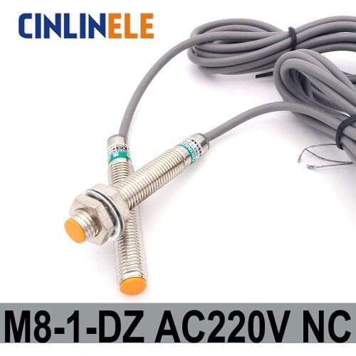 M8 LJ8A3-1-Z/DZ 1mm induction AC 2 WIRE NC metal sensor inductive proximity switch Screen shield type LJ8A3 sensor switch