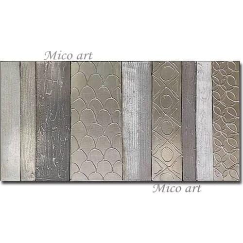 Real Hand Drawn Abstract Gray Design Canvas Oil Painting New Arrival Textured Wall Hangings Paintings Unframed Artwork Original