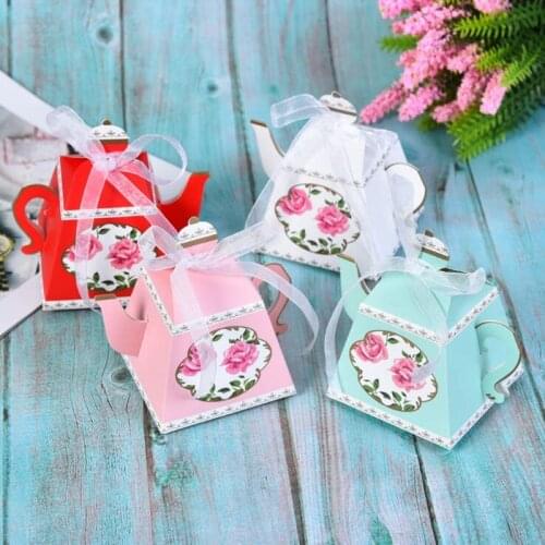 10pcs 2019 new cup shape cute 4 color candy packaging wedding jewelry storage gift boxes paperboard high-quality delicate boxes
