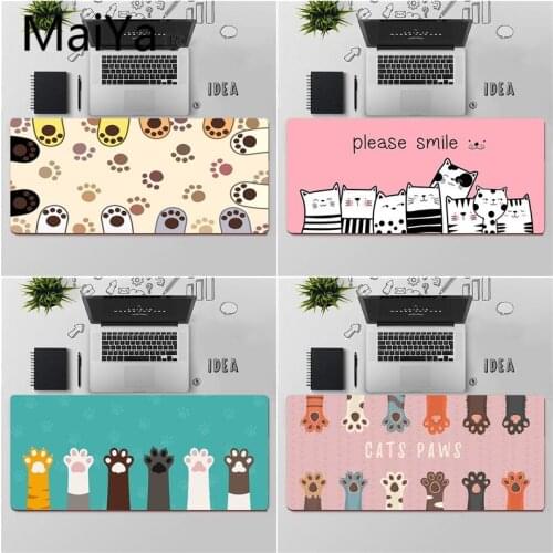 Maiya Top Quality Cute baby cat paw DIY Design Pattern Game mousepad Free Shipping Large Mouse Pad Keyboards Mat