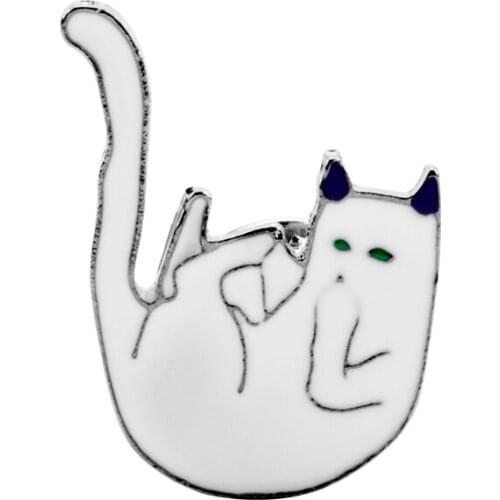 New Fashion Creative брошь Cute Different Pose Cat Pins значки Metal Brooch Pin on Bags Clothes