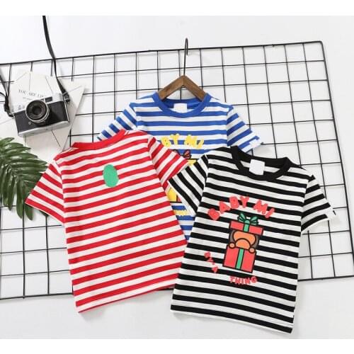 Fashion Kids Boy Girls Cartoon Animal Pattern Gift Printed Shirt Summer Short Shirts Tops Tee Hip Hop Style Clothes