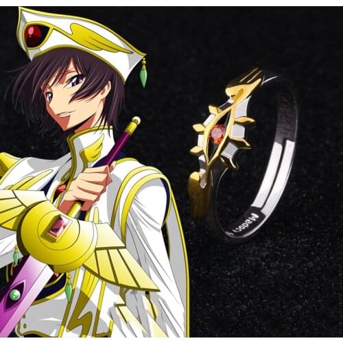 Anime Code Geass Lelouch Vi Britannia King Crown Eye Ring Adjustable 925 Sterling Silver Finger Ring For Men Cosplay Accessory