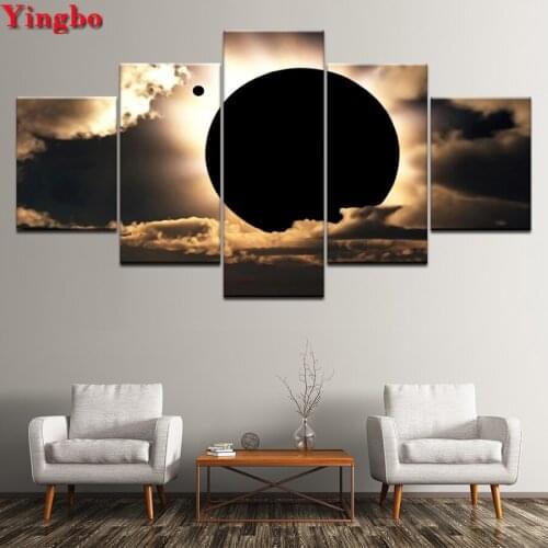 5pcs diamond painting moon eclipse mosaic square Rubiks Cube rhinestones pictures embroidery diamond painting cross-stitch kits