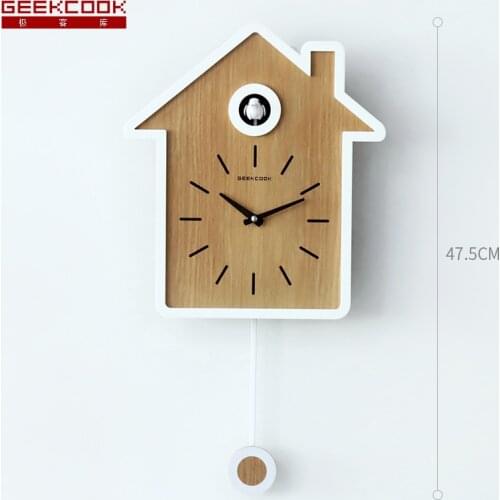 Modern Design Wall Clock Silent Creative Pendulum Retro Modern Cuckoo Clock Wall Clock Living Room Modern Design Brief 60