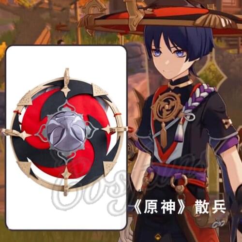 Genshin Impact Cosplay Scaramouche Hat Cosplay Scaramouche 30cm Wig Blue Purple Black Wig Cosplay Game Wigs Heat Resistant Hairs