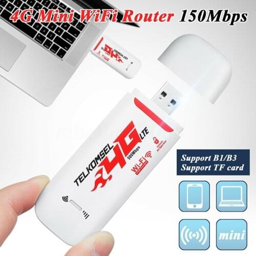 Portable 4G/3G LTE Car WIFI Router Hotspot 150Mbps Wireless USB Dongle Mobile Broadband Modem SIM Card Unlocked