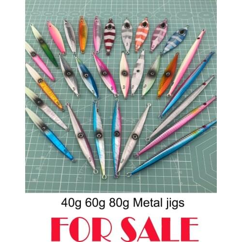 Sale discounts OBSESSION Metal jig lures 40g 60g 80g Fishing jigging lure Clearance artificial sinking Fast Slow fishing Bait