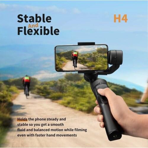 H4 Handheld Gimbal Stabilizer 3 Axis Video Recorder Holder Action Camera Face Tracking Smartphone Sport Selfie stick Stabilizer