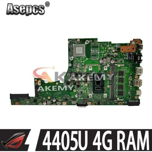 SAMXINNO For Asus X405U X405UA X405UN X405UR X405URR X405UQ X405URP X405UF Laotop Mainboard X405UA Motherboard 8GB RAM 4405U CPU