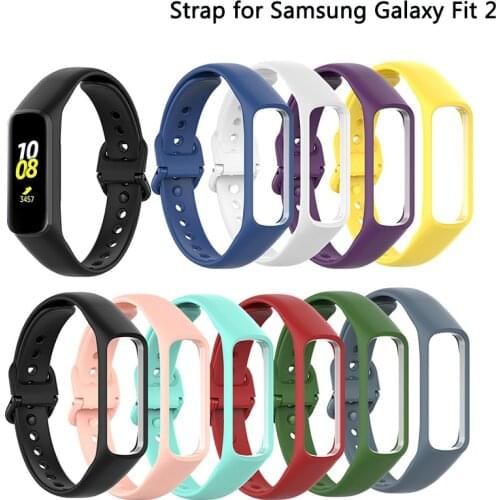 Sport Silicone Watch band For Samsung Galaxy Fit 2 SM-R220 Wristband Replacement Fashion Strap Bracelet Accessories
