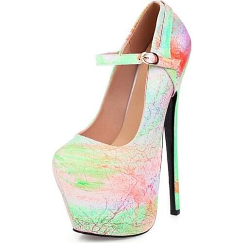 Ladies Platform Sexy Fashion Microfiber High Heels 20cm Women Shoes Pumps Party Wedding Shoes Woman Shoe plus size 33-50 YM-301