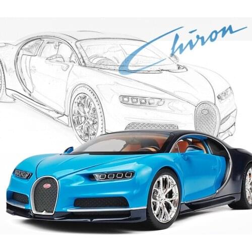 High quality 1:24 chiron sports car zinc alloy model car,simulation collection and gift metal car model ornaments,free shipping