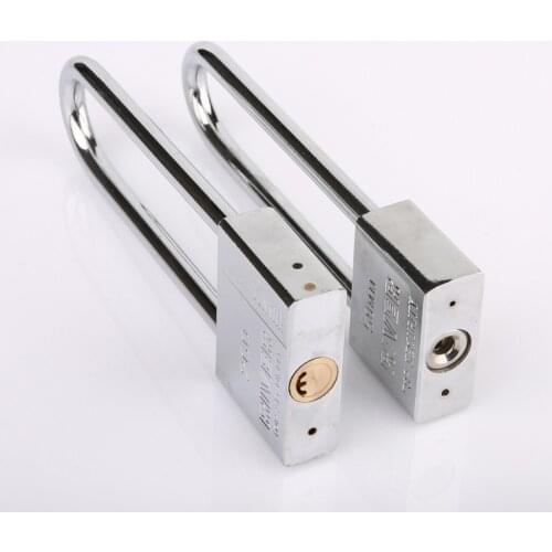 High Quality Long Lock Beam Stainless steel bike Padlock Anti-theft Door Cabinet Drawer Gate Lock with Keys