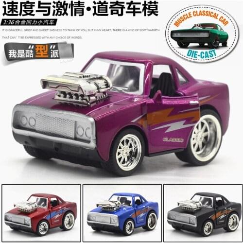 1:36 Q alloy dodge retro restoring car mould, Pull Back car, Alloy toy car model, Childrens toy cars