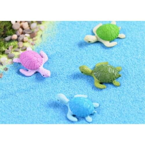 1PC Tortoise Sandy Beach Animal Sea Turtle Malaysia Saudi Arabia Japan Model Small Figurine Crafts Home DIY Ornament