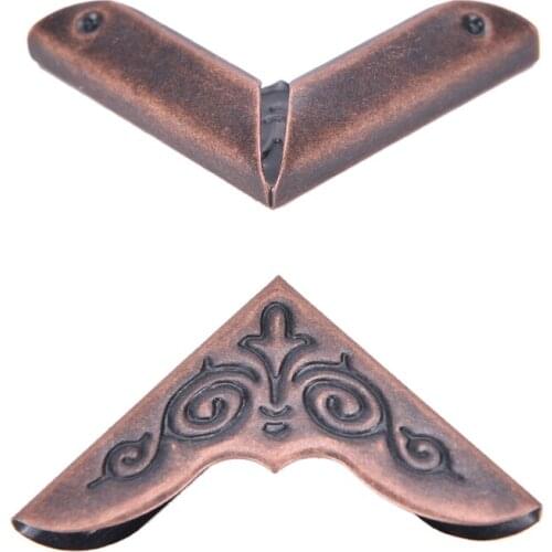 12PCS Corner Protection Albums Menus Folders Antique Bronze Metal Book Scrapbooking Notebook Corner Protectors brackets