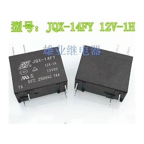 12V relay JQX-14FY-12V-1H MPL-112-A-12VDC JQX14FY12V1H16AMPL112A12VDC JQX 14FY 12V 1H 16A MPL 112 A 12VDC 12V 16A 4PI