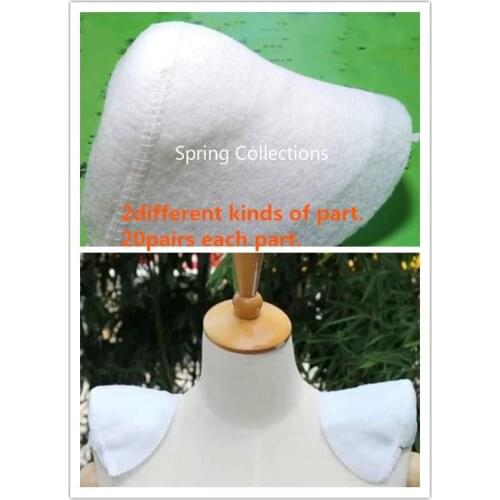 40pairs/lot Soft Padded Shoulder Padding Encryption High Shoulder Pads (2size, 20pairs each size)