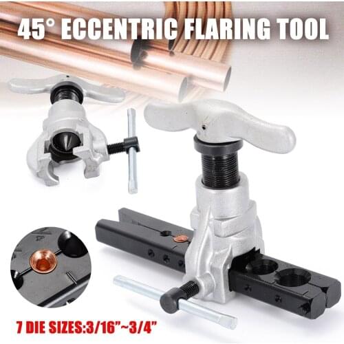45 Degree Eccentric Cone Flaring Tool Set Refrigeration Copper Tube 3/16 inch To 3/4inch Cone Type Air Condition Repair Tool