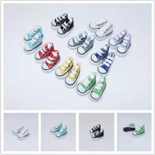 1/6 BJD Dolls Accessories 3.5cm Fashion Canva Shoes For Barbie Doll Casual Shoes For Blythe 11.5" Dollhouse Kids Cosplay Toy DIY