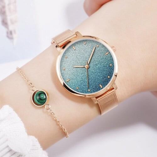 Simple Watch Women Dress Stainless Steel Band Analog Quartz Wristwatch Fashion Luxury Ladies Golden Rose Watch Clock Female