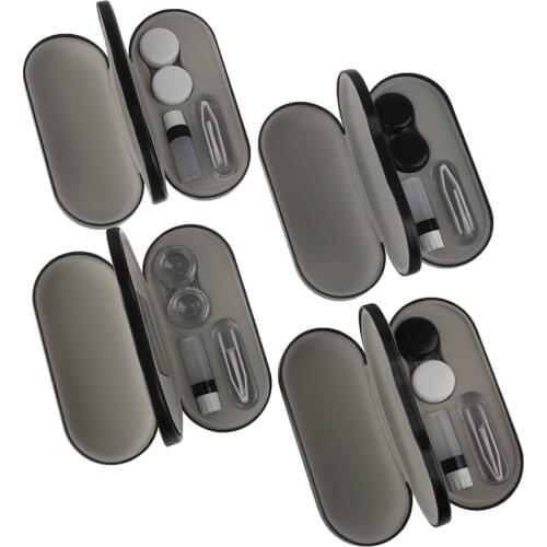 Creative Dual Use Glasses Case Handmade 2 In 1 Double Layer Box Multi-purpose Portable Contact Lens Boxes For Men Women Unisex