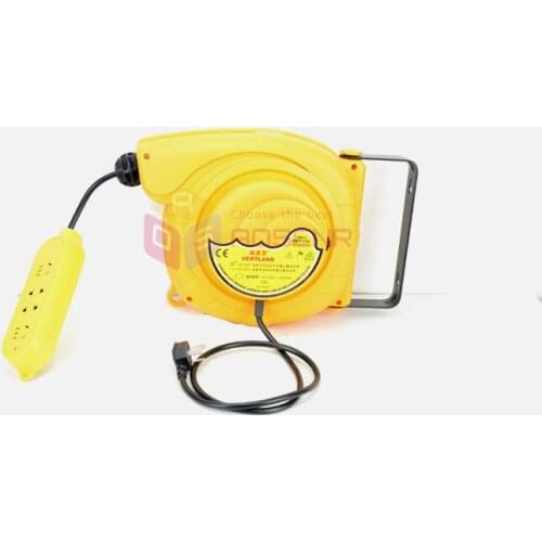 Electric Automatic Hose Reel Automatic Telescopic Drum Cable Tray 220V Plug Board Line 15 Meters GDT150