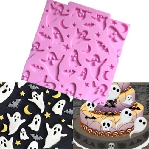 Halloween Cartoons Ghost Baking Mold Fondant Cake Mould Silicone Chocolate Sugarcraft Mould For Kitchen DIY