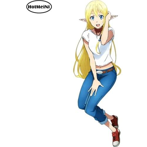 HotMeiNi 13cm x 6.2cm Sexy Girl Colorful Car Sticker Gate Jieitai Kanochi Nite Kaku Tatakeri - Rory Mercury Funny Car Styling