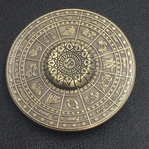 2020 Fidget Toy Egyptian Zodiac Sign Mummy 12 Constellation UFO Hand Spinner Finger Stress Spinner