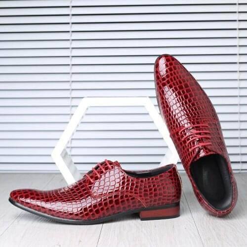 Coiffeur Crocodile Shoes Men Formal Italian Dress Designer Shoes Men Classic Fashion Office Shoes Men 2021 Plus Size Dress 38-47