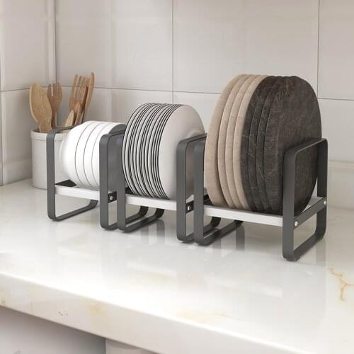 Multifunction Dish Rack 2 Kind Sturdy Metal Plate Rack Small With Protective Non-slip Cover Large With Protective Non-slip Cover