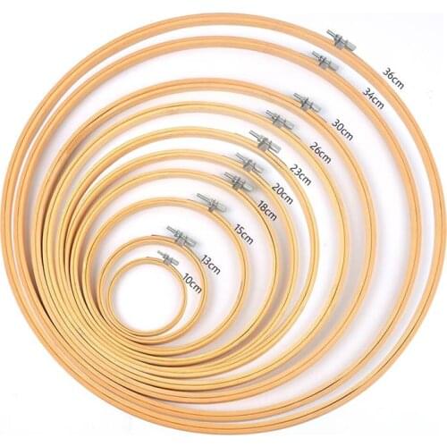10-30cm DIY Embroidery Hoop Tool Art Craft Cross Stitch Chinese Traditional Circle Round Bamboo Frame Wooden Sewing Tools
