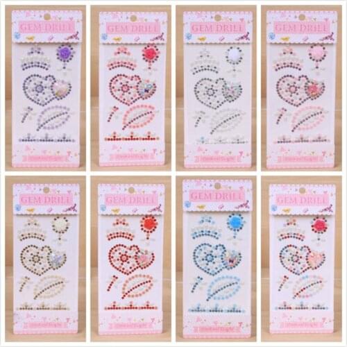 Crystal Diamond Sticker DIY Decal Mobile Art Self Adhesive Scrapbooking Stickers Kids Toy 1Pcs