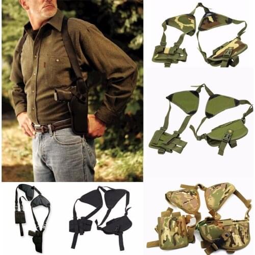 Nylon Army Tactical Gun Holster Airsoft Pistol Shoulder Holster Outdoor Military Gun Carry Magazine Pouch Fits All Hand Gun