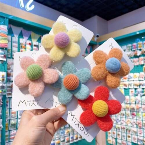 Cute Flowers Hair Pins For Girls Hair Clips Baby Hair Accessories Lovely Toddlers Kids Sweet Hair Styling Tools Barrettes