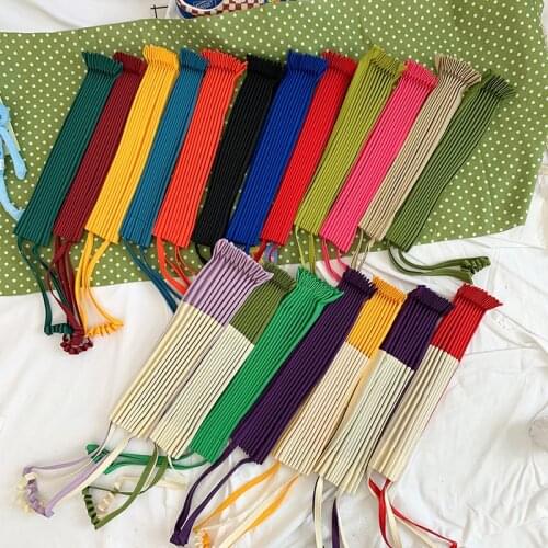 Japanese New Style Simple Pleated Folding Canvas Shoulder Bag Women Large Capacity Shopping Bags beach Causal Totes