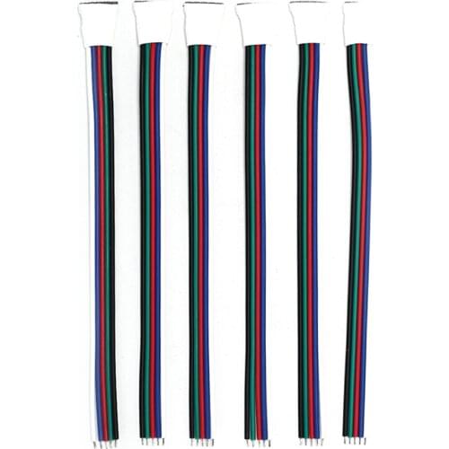 5pcs/lot New 5 Pin RGBW Connector Female Solderless With Wire Cable 15cm for SMD RGBW RGBWW LED Strip 5pin Led Connector