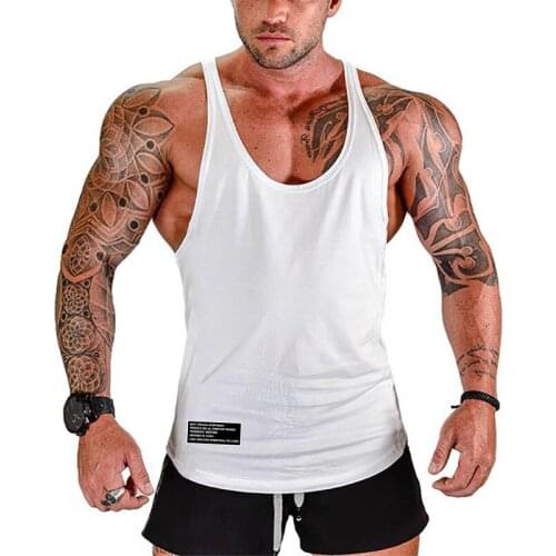 New Mens Gym Cotton Summer Tank Top Brand Sports Clothing Bodybuilding Fitness Training Sleeveless Vest Muscle Running Singlets