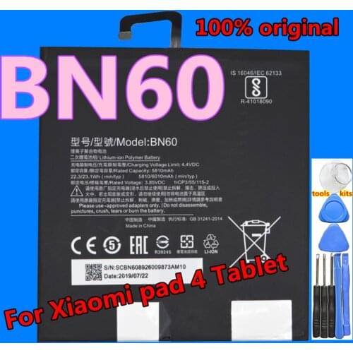 New Original High Quality BN80 8620mAh BN60 6010mAh battery For Xiaomi pad 4 Pad4 Plus Mipad 4 Plus Pad 1 2 3 4 BM60 BM61 BM62