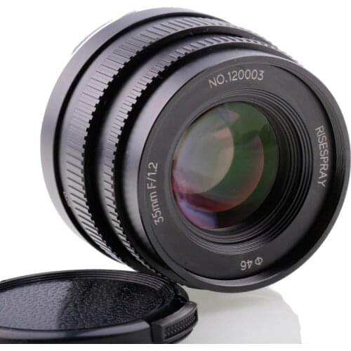 RISESPRAY Camera lens 35mm F1.2 Prime Lens for Canon EOS-M EF-M mount M1 M2 M3 M5 M6 M10 Camera J