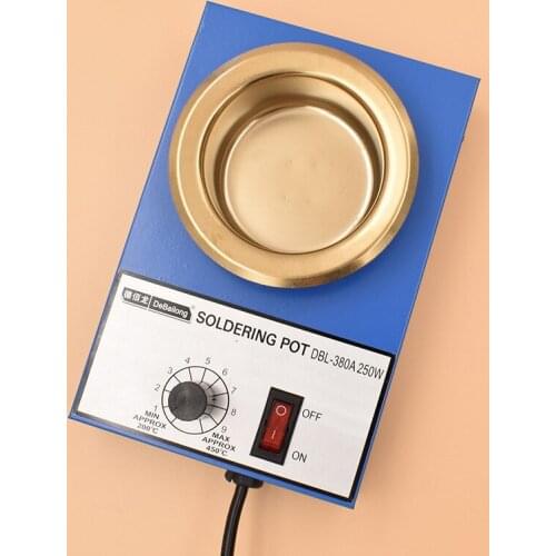 220V 300W Solder Pot Tin Melting Furnace Thermoregulation Soldering Desoldering Bath 100/80/50 200~450 Centigrade